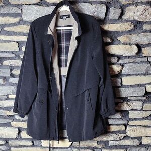 FS Limited Black Utility Jacket with Plaid Lining Size XL